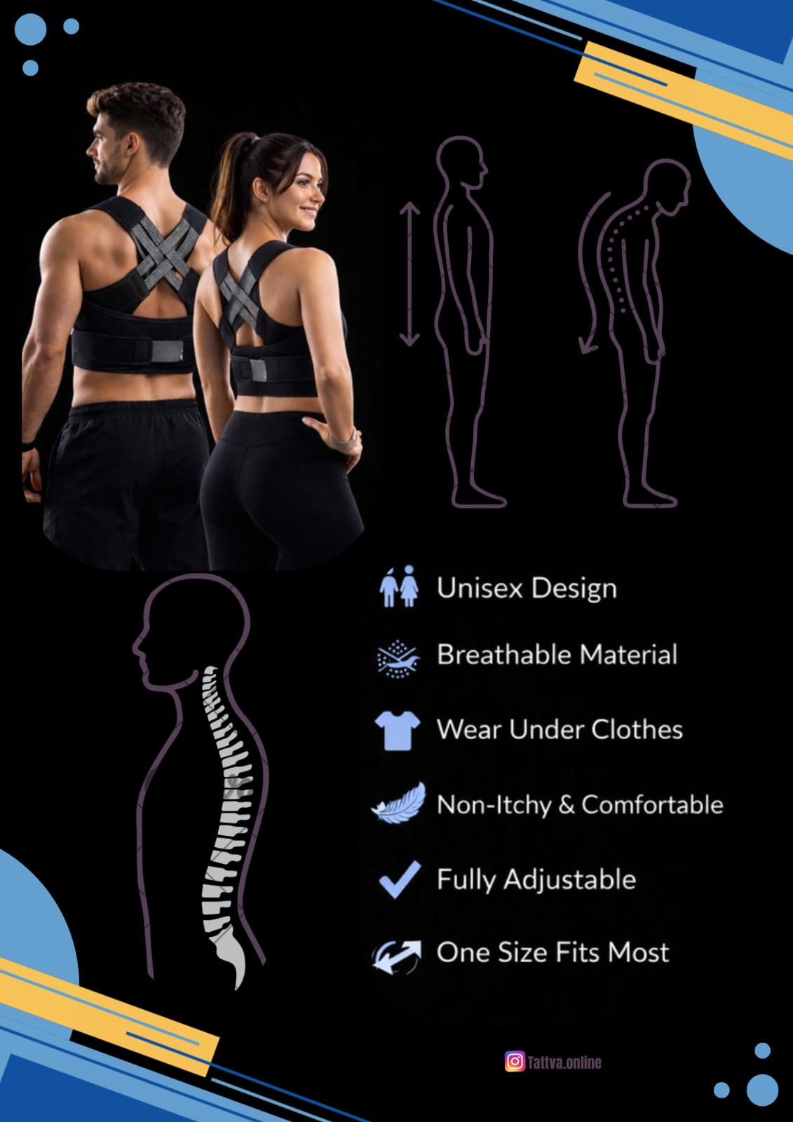 Advanced Posture Correction Belt for Back & Shoulder Support