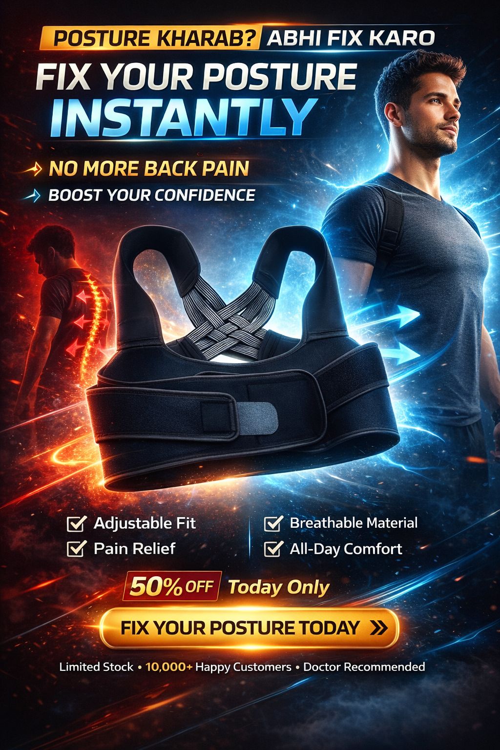 Advanced Back Support & Posture Correction Belt